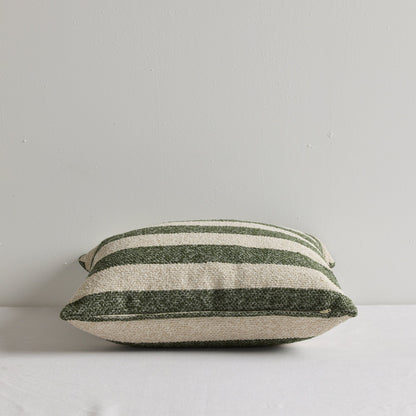 Benton Stripe Cushion - 50x50cm - Green Stripe