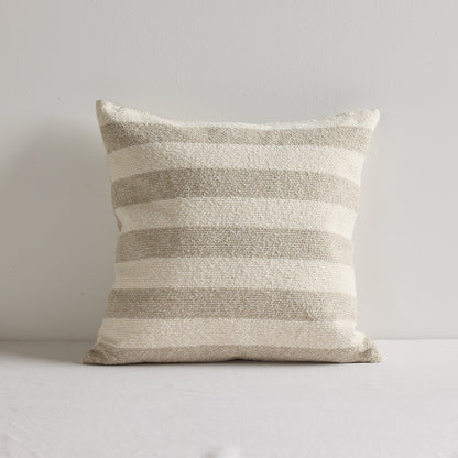 Benton Stripe Cushion - 50x50cm - Natural Stripe