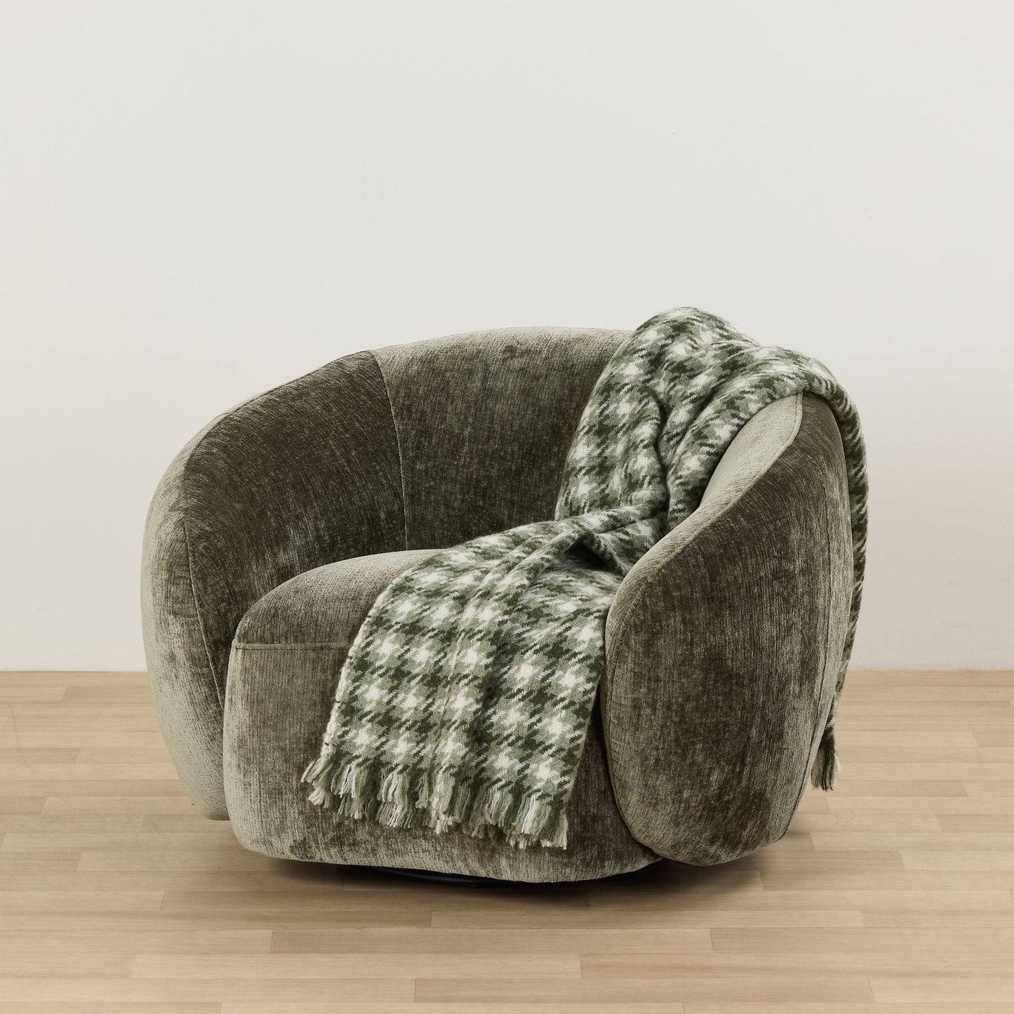 Houndstooth Throw - Green/Sage