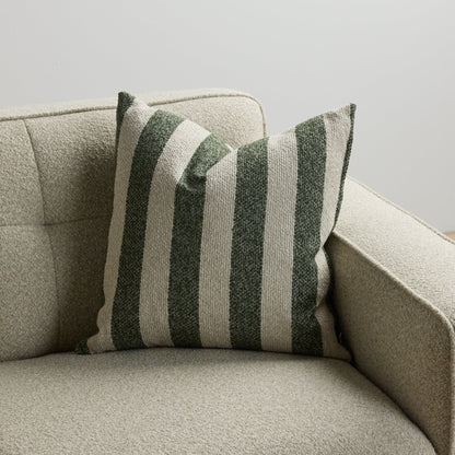 Benton Stripe Cushion - 50x50cm - Green Stripe