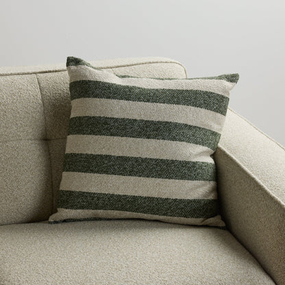 Benton Stripe Cushion - 50x50cm - Green Stripe