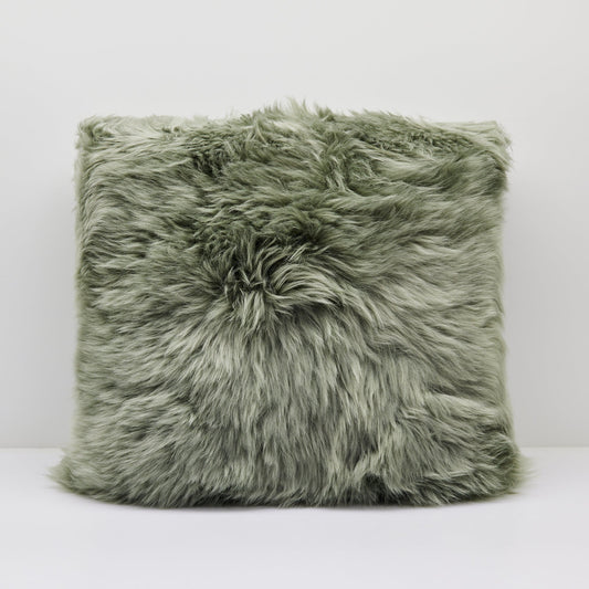 Sheepskin Cushion - 45x45cm - Sage