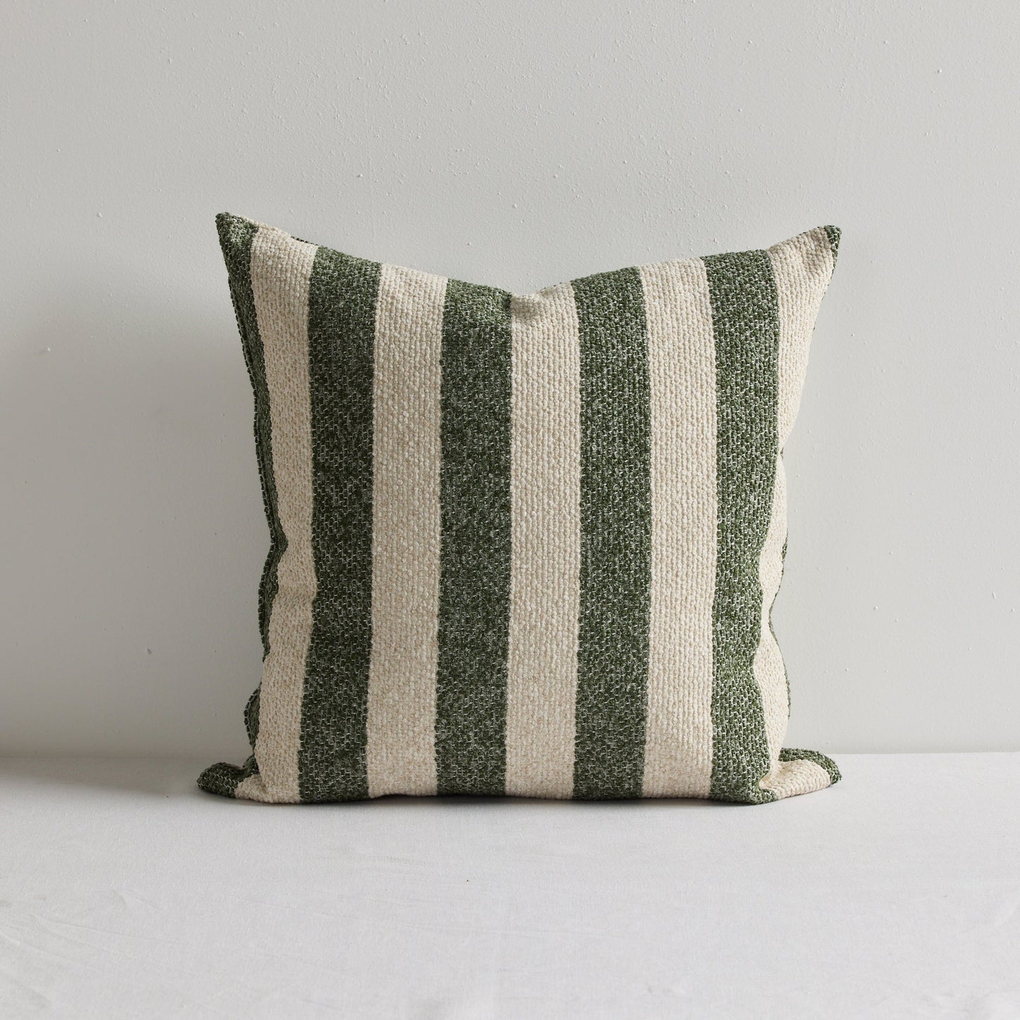 Benton Stripe Cushion - 50x50cm - Green Stripe