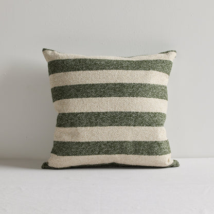 Benton Stripe Cushion - 50x50cm - Green Stripe